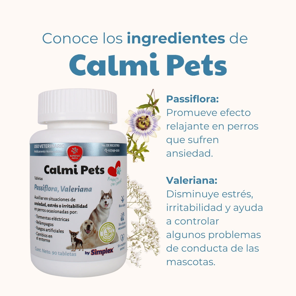 Calmi Pets Bote 90 tabletas
